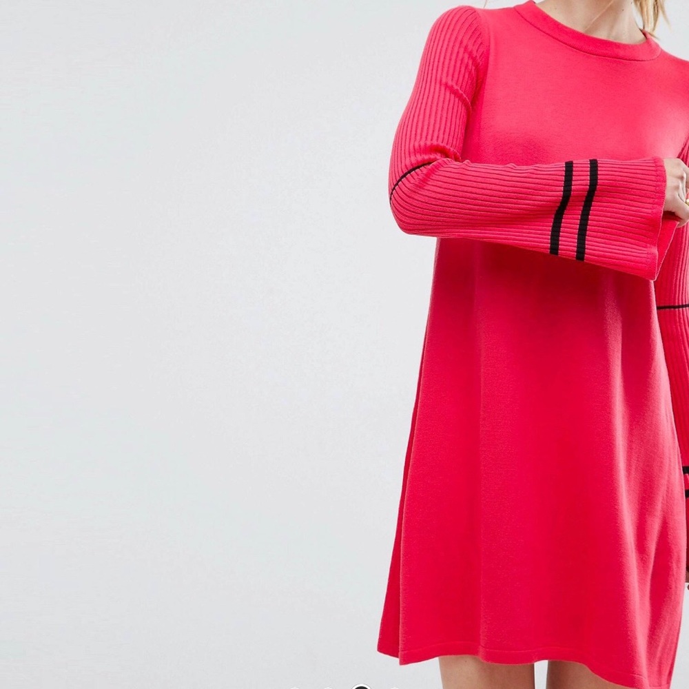 ASOS | Knitted midi dress with bell Sleeves - Picture 3 of 6